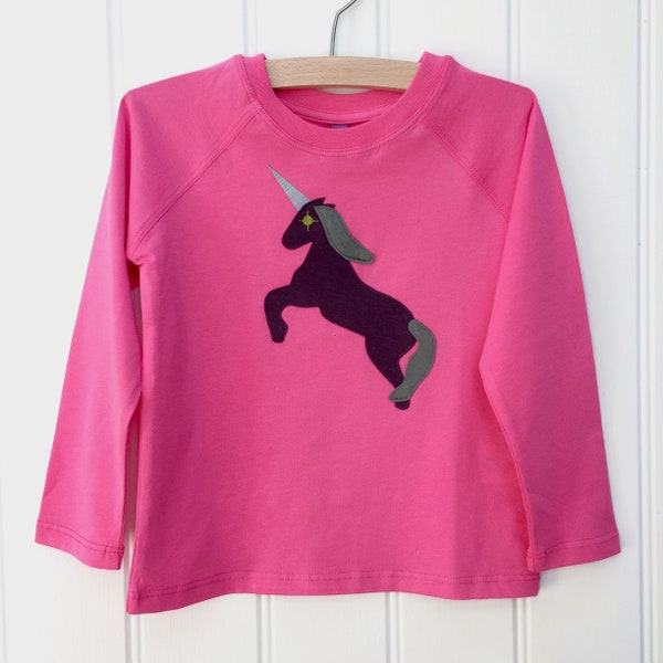 Camicia unicorno per bambini - Unicorno - Festa dell'unicorno - Regalo di compleanno - T-shirt rosa - Regalo per la figlia - Regalo - Compleanno unicorno - Moda ragazza