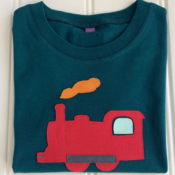 Maglietta del treno per bambini - Abbigliamento - Fatto a mano - Top del treno per ragazzi e ragazze - Regalo di compleanno - Regali del treno per bambini - Isabee - Biologico