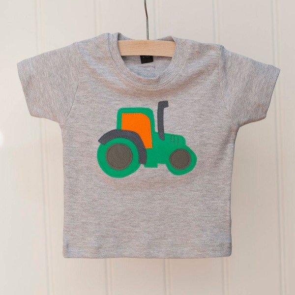 Baby Tractor Top - T-shirt amante del trattore - Baby Tractor T shirt - Baby Green Tractor Top - Baby Tractor Birthday T-shirt