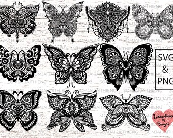 Download Butterfly Mandala Svg Etsy