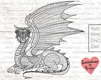 Download Mandala Dragon Svg Etsy