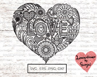 Download Mandala Heart Etsy