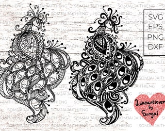 Download Peacock Mandala Svg Etsy