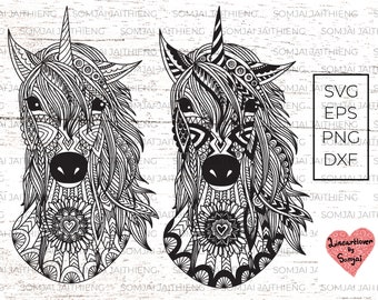 Download Unicorn Mandala Svg Etsy