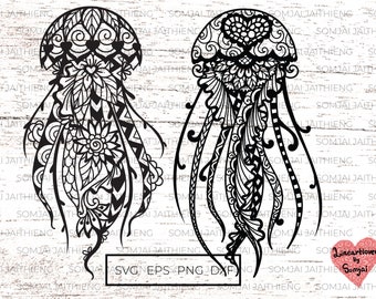 Download Jellyfish Mandala Etsy