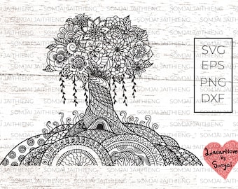 Download Tree Mandala Svg Etsy