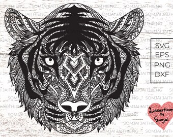 Download Mandala Tiger Svg Etsy