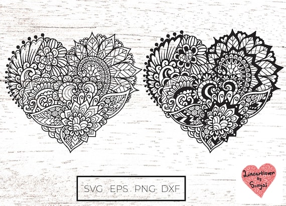 Heart Svg / Mandala Heart Svg / Heart Mandala Svg