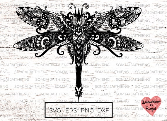 Download Two Style Of Dragonfly Svg Zentangle Dragonfly Svg Boho Etsy