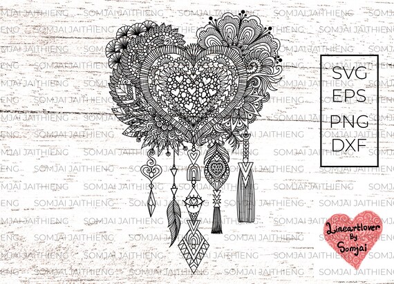 Free Free 326 Heart Dream Catcher Mandala Svg SVG PNG EPS DXF File
