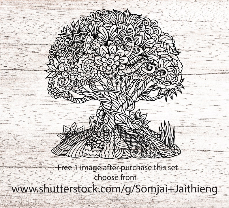 Download Tree Svg / Zentangle Svg / Mandala Svg / Flowers Svg / Svg ...
