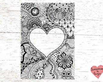 Heart Svg / Mandala Heart Svg / Heart Mandala Svg / Zentangle Svg ...