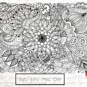 Abstract Flowers background Svg/zentangle svg/mandala svg/floral background svg/Svg Files for Cricut/Silhouette files  0180