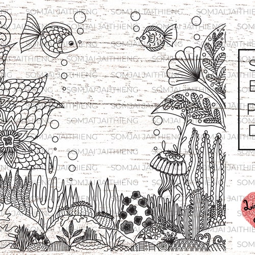 Corals Frame Svg / Zentangle Svg / Mandala Svg / Coral Reef Etsy