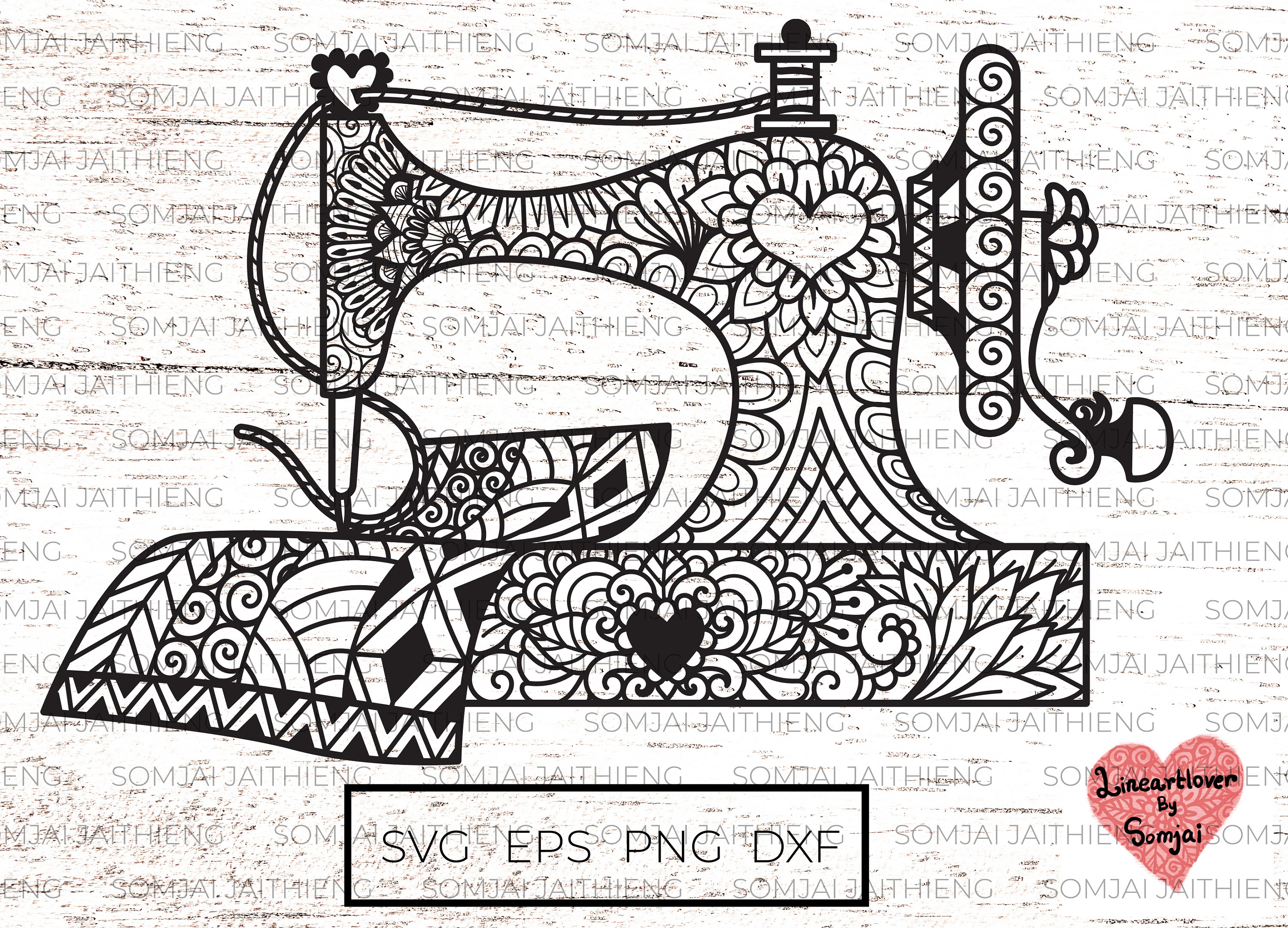 Download Vintage Sewing machine svg sewing machine zentangle svg | Etsy