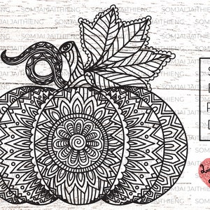 Download Pumpkin Mandala Svg Pumpkin Svg Pumpkin Zentangle Etsy