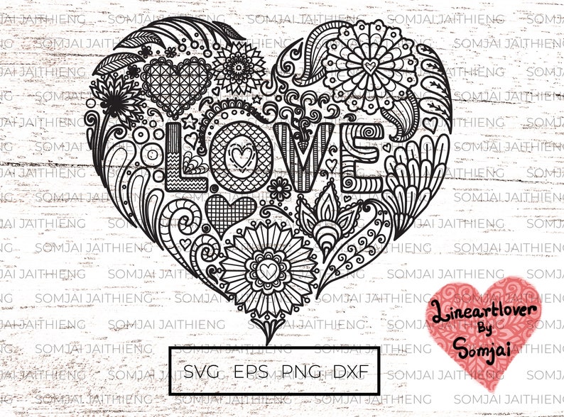 Heart Svg / Mandala heart svg / Heart mandala svg ...