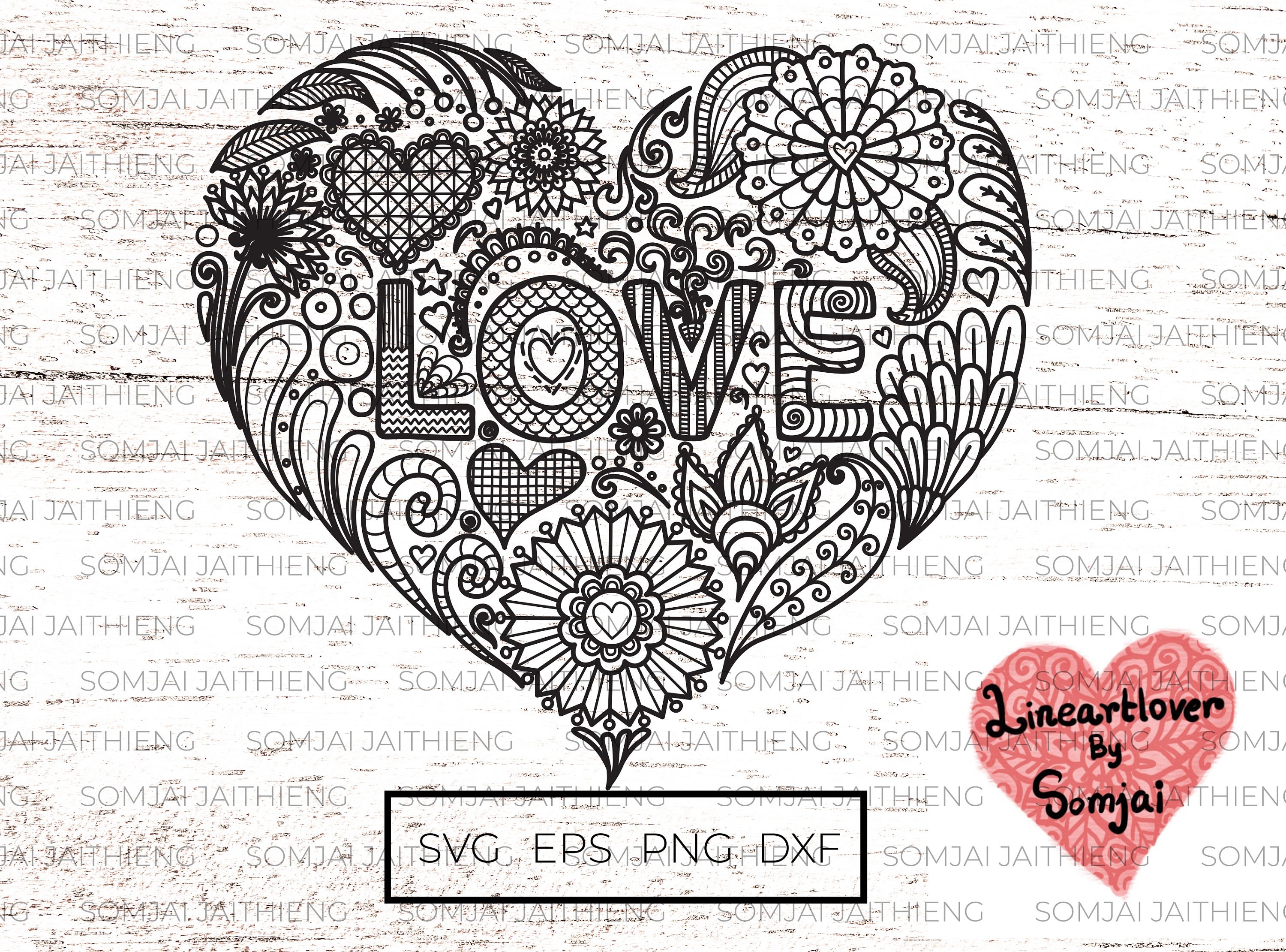 Download Heart Svg Mandala Heart Svg Heart Mandala Svg Zentangle Etsy