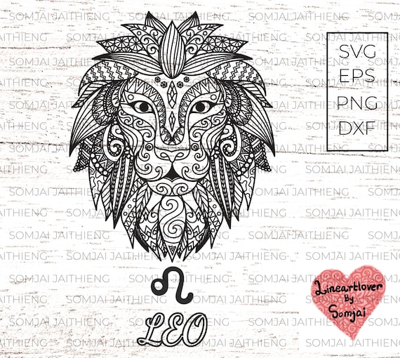 Download Leo Svg Zodiac Svg Zentangle Svg Mandala Svg Lion Svg Etsy