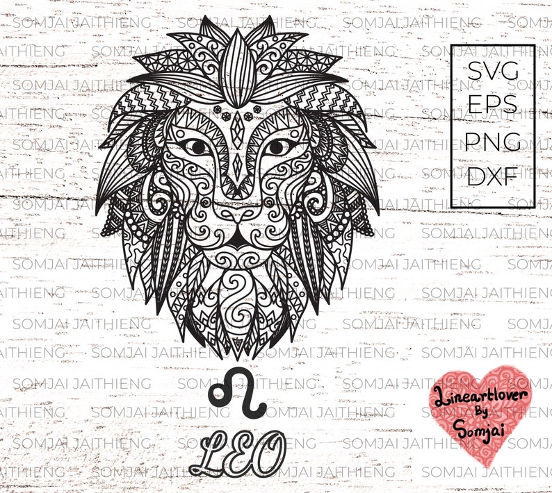 Download Leo Svg / Zodiac svg / Zentangle Svg / Mandala Svg / Lion ...