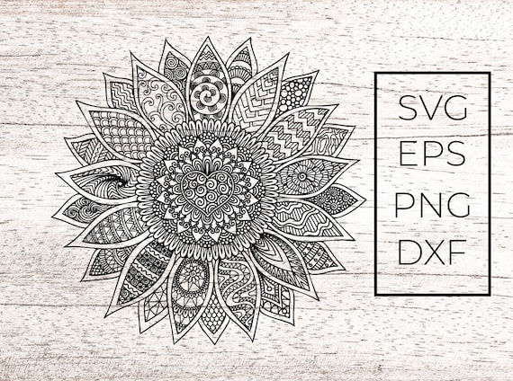 Free Free 64 Sunflower Zentangle Svg SVG PNG EPS DXF File