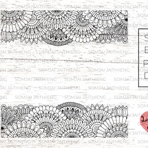 Twee stijl van Mandala frame SVG, abstract bloemenframe, frame SVG, zentangle SVG, zentangle SVG, Mandala SVG, SVG-bestanden voor cricut. 0265