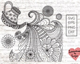 Two  styles of teapot Svg / teapot zentangle svg / Zentangle Svg / Mandala Svg /  teapot png Svg Files for Cricut  0113