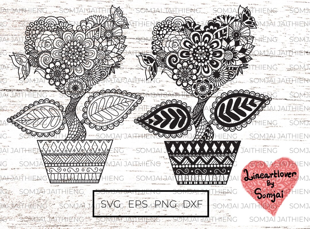 Heart Svg / Mandala Heart Svg / Heart Mandala Svg / Zentangle Svg ...