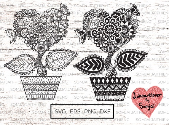 Download Heart Svg Mandala Heart Svg Heart Mandala Svg Zentangle Etsy