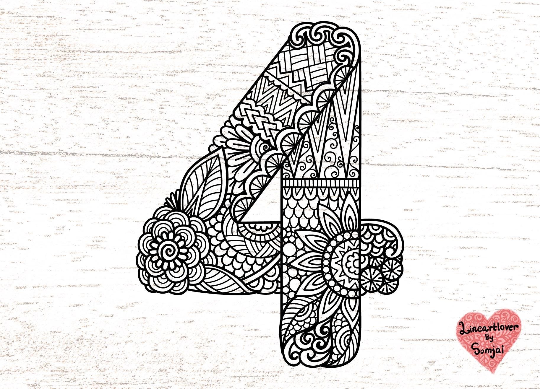 Mandala Numbers 1 to 0 Svg, Zentangle Numbers Svg, Mandala Zero to Nine ...