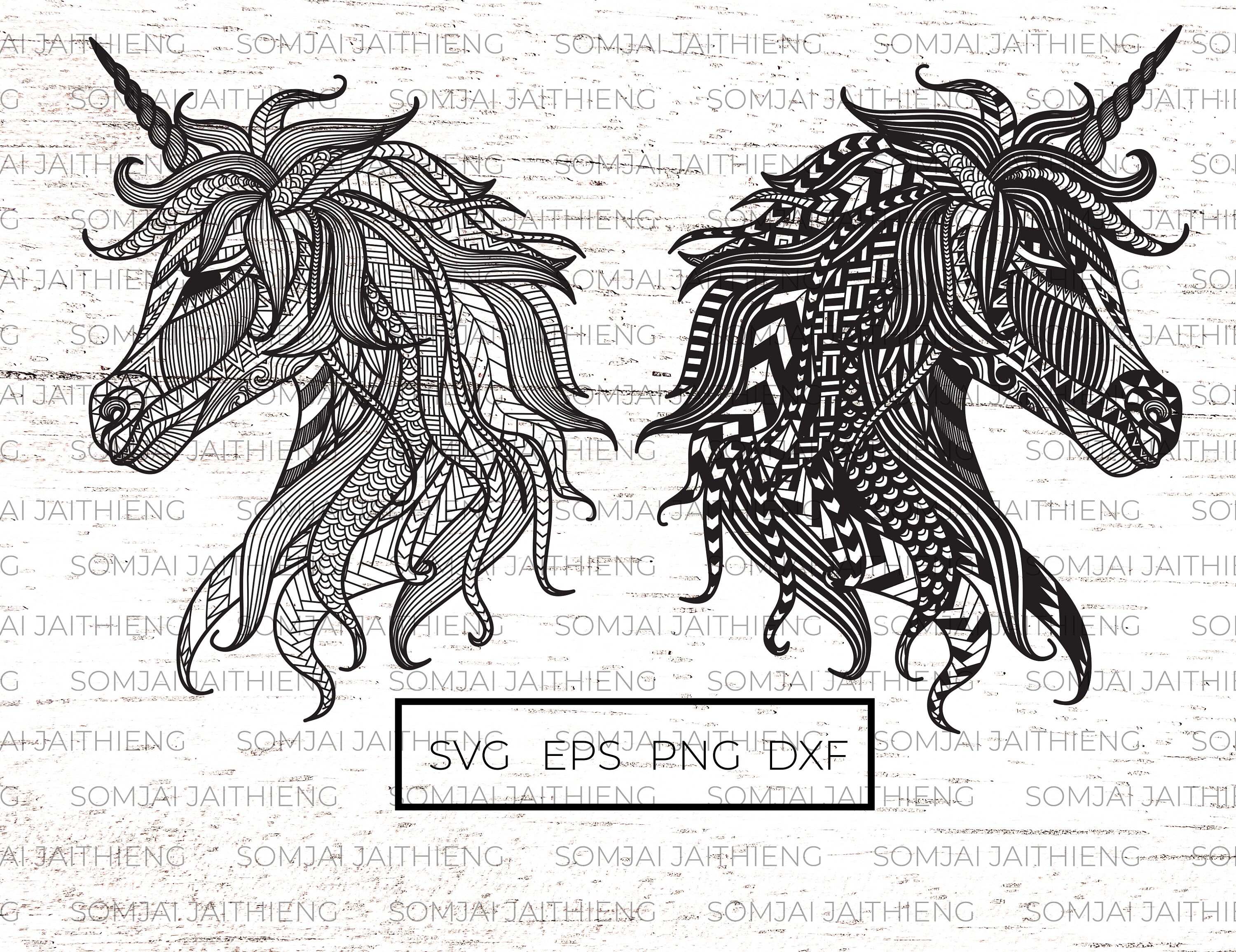 Download Unicorn Svg Zentangle Unicorn Svg Boho Svg Mandala Unicorn Etsy