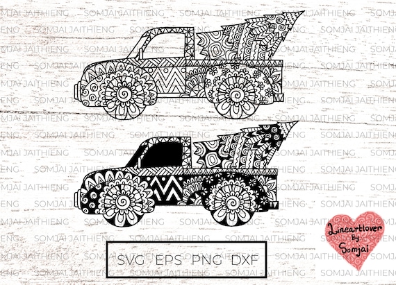 Download Two Styles Of Merry Christmas Truck Svg Christmas Truck Svg Etsy