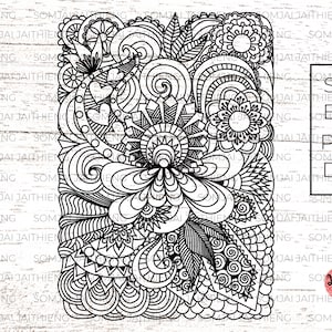 Twee stijl van ingewikkelde mandala bloemen SVG/zentangle SVG/mandala SVG/achtergrond SVG/bloemen SVG/SVG-bestanden voor Cricut 0056