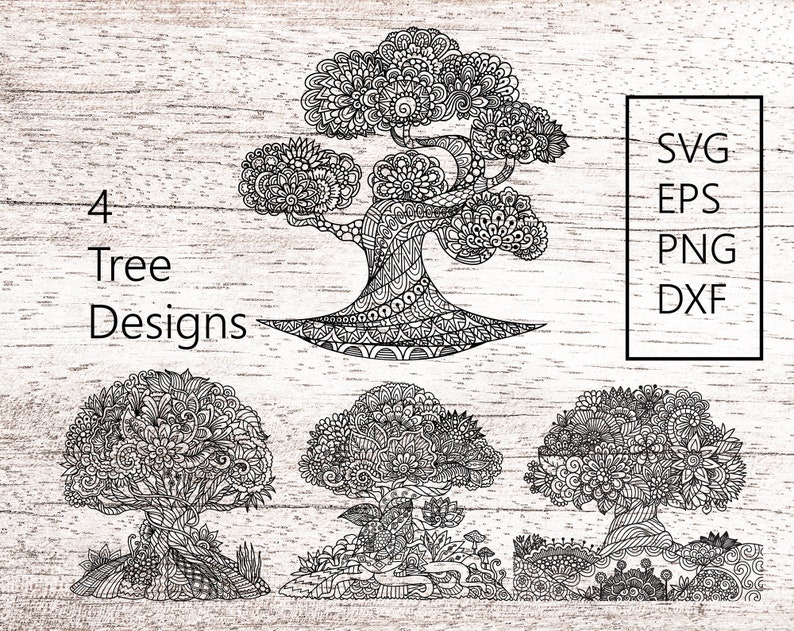 Download Tree Svg / Zentangle Svg / Mandala Svg / Flowers Svg / Svg ...