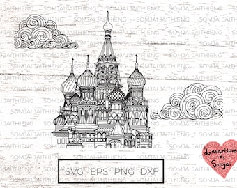 St Brasil in Moscow svg / zentangle svg / mandala svg / Moscow svg  / St. Brasil svg / Svg Files for Cricut / Silhouette files   0255