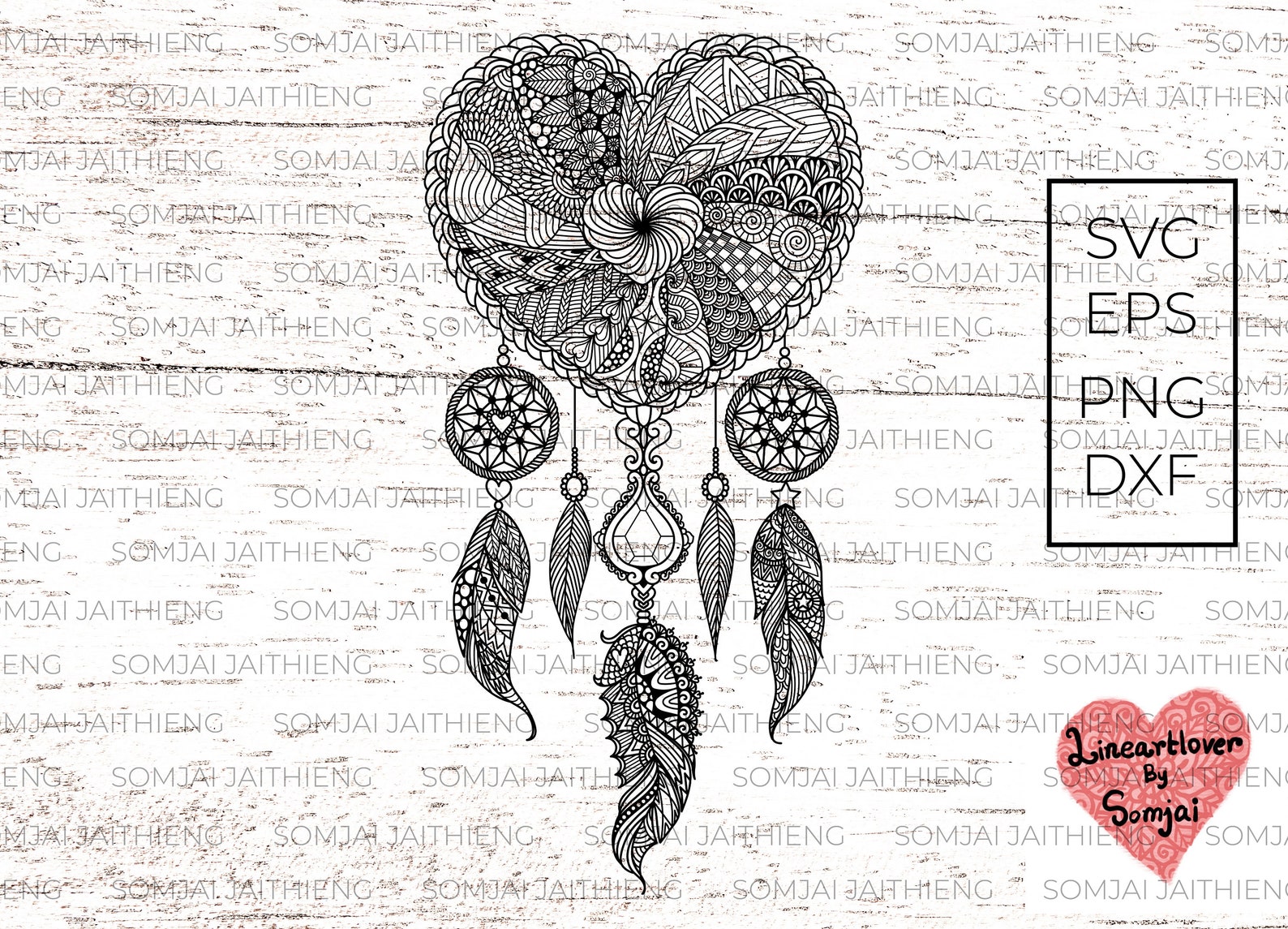 Free Free 263 Heart Dream Catcher Mandala Svg SVG PNG EPS DXF File