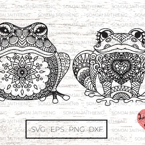 Frog Svg / Frogs svg /  frog png / zentangle svg / mandala Svg /  Frog zentangle Svg / Svg Files for Cricut / Silhouette files  0092