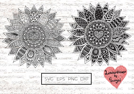 Free Free Sunflower Zentangle Svg SVG PNG EPS DXF File