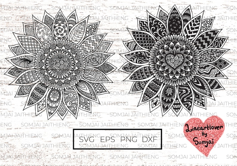 Download Sunflower Svg / Zentangle Svg / Mandala Svg / Flowers Svg ...