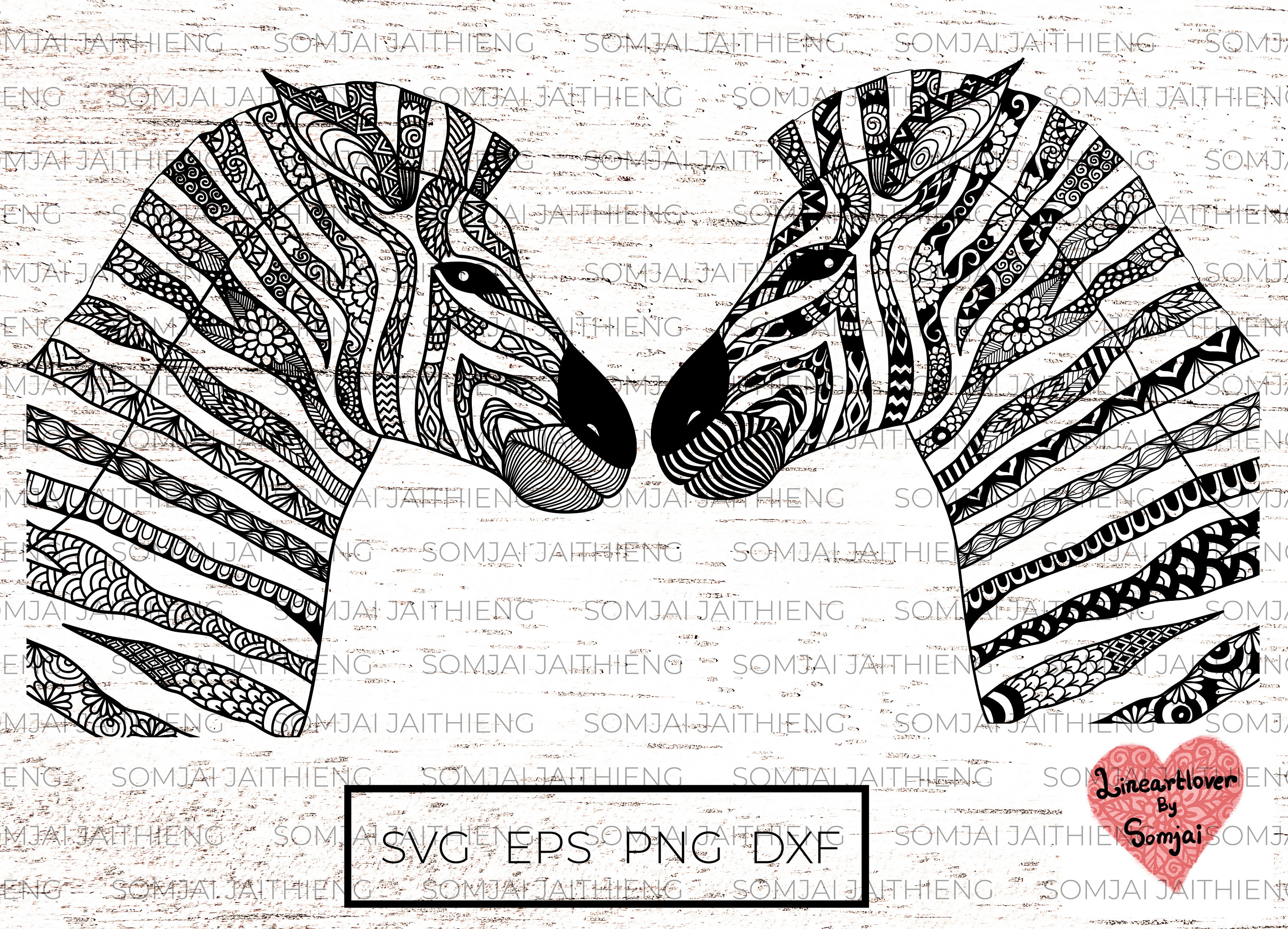 Zentangle Stylized Zebra Head Embroidery Zentangle Stylized Zebra Head Embroidery