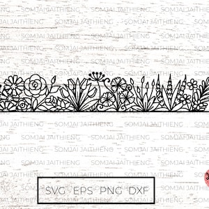 Svg fleur reproductible, fleurs sauvages, Batanical Svg, fichiers Svg fleur pour Cricut, cadre floral svg, fichier svg modèle sans couture pour cricut 0210