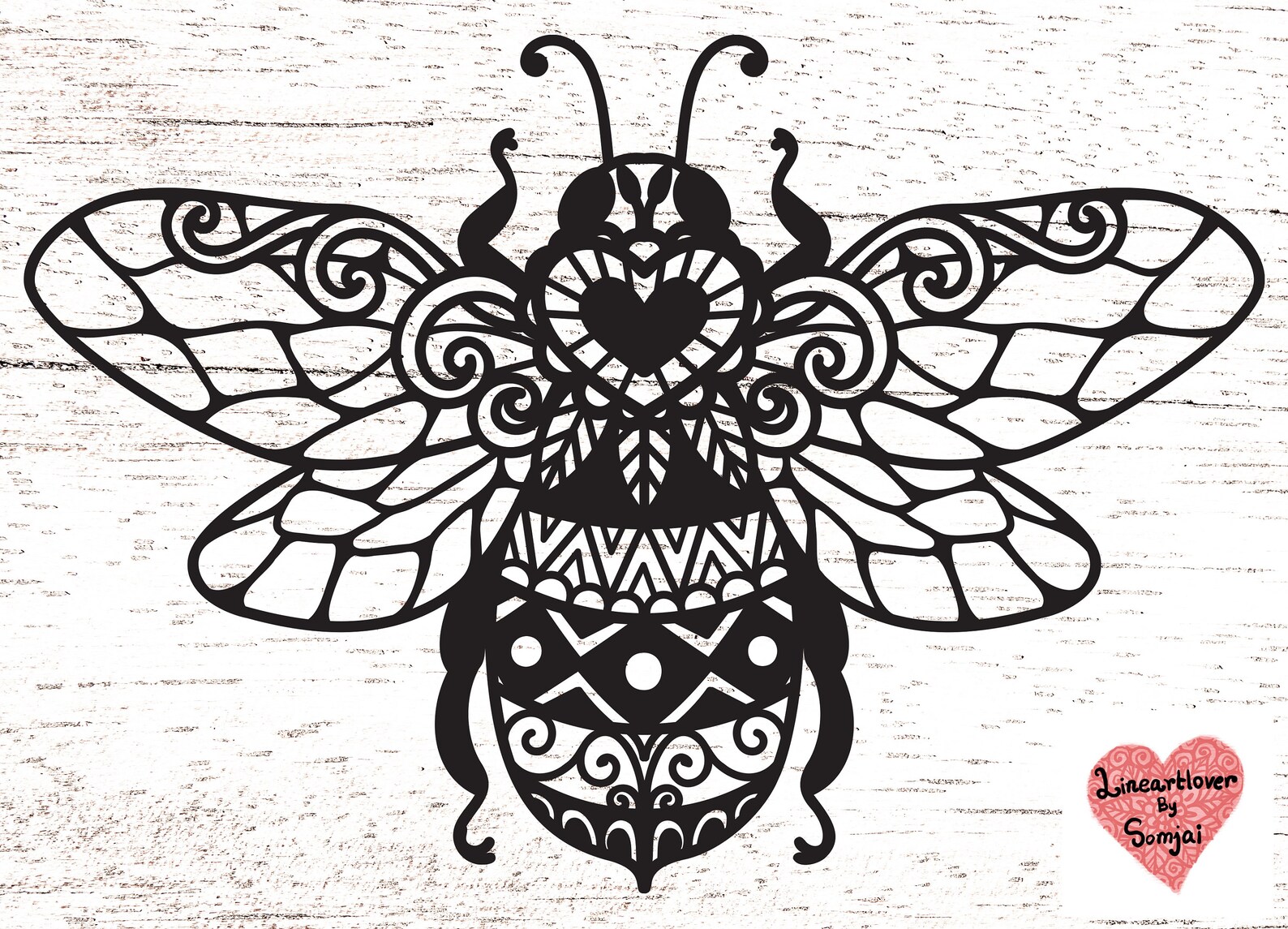 4 Mandala Bee Svg / Mandala Svg / Zentangle Svg / Honey Bee - Etsy