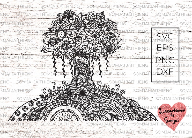 Download Abstract tree svg / zentangle svg / mandala svg /zentangle ...