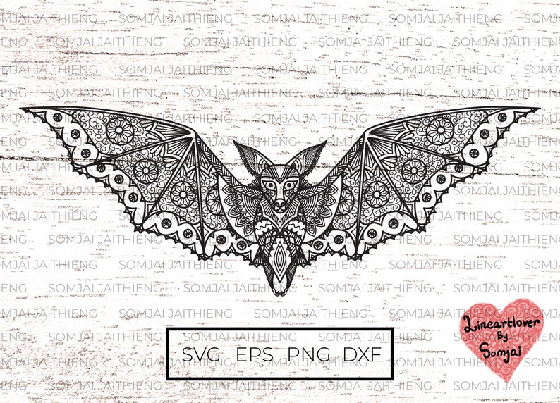 Download Two styles of bat Svg / bat svg / Zentangle Svg / Mandala ...