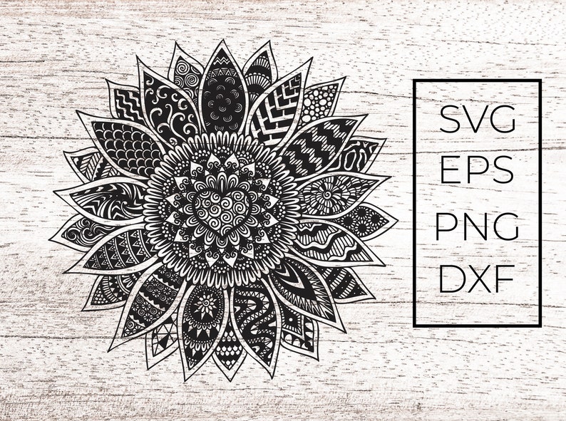 Free Free Sunflower Zentangle Svg 784 SVG PNG EPS DXF File