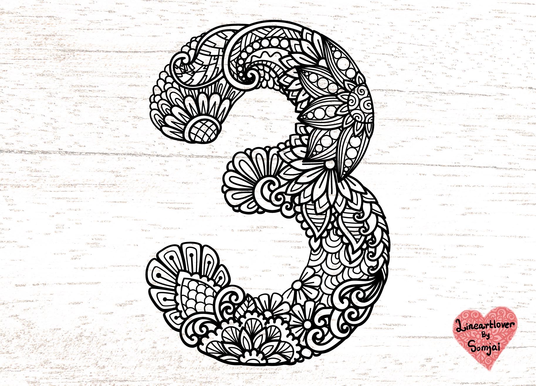Mandala Numbers 1 to 0 Svg, Zentangle Numbers Svg, Mandala Zero to Nine ...