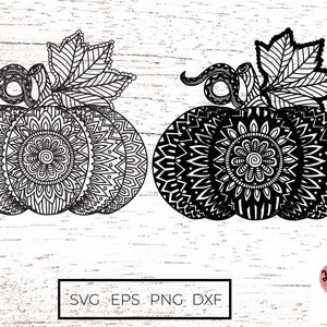 2 styles of Pumpkin Svg / pumpkin zentangle svg / autumn svg / Zentangle Svg / Mandala Svg /  fruit png  /  Svg Files for Cricut  0093