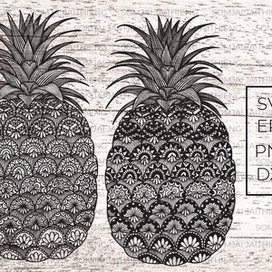 Zwei Arten von Ananas SVG, ethnische Ananas SVG, Zentangle Ananas SVG für Cricut 0209