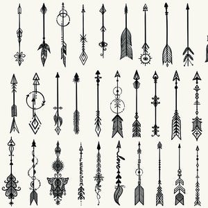 41 Hand drawn boho arrows for tattoo and design element, arrow svg, arrows svg files for cricut   0167