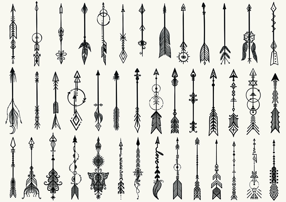 5,312 Arrow Tattoo Feather Images, Stock Photos, 3D objects, & Vectors |  Shutterstock